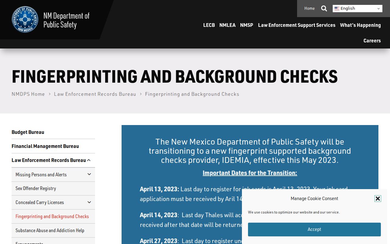 Grant County arrest search through New Mexico DPS fingerprinting