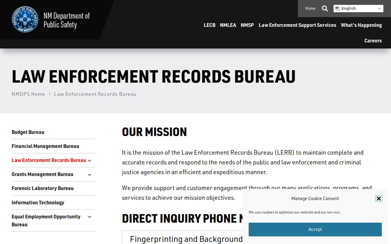 Grant County arrest records at the New Mexico DPS repository