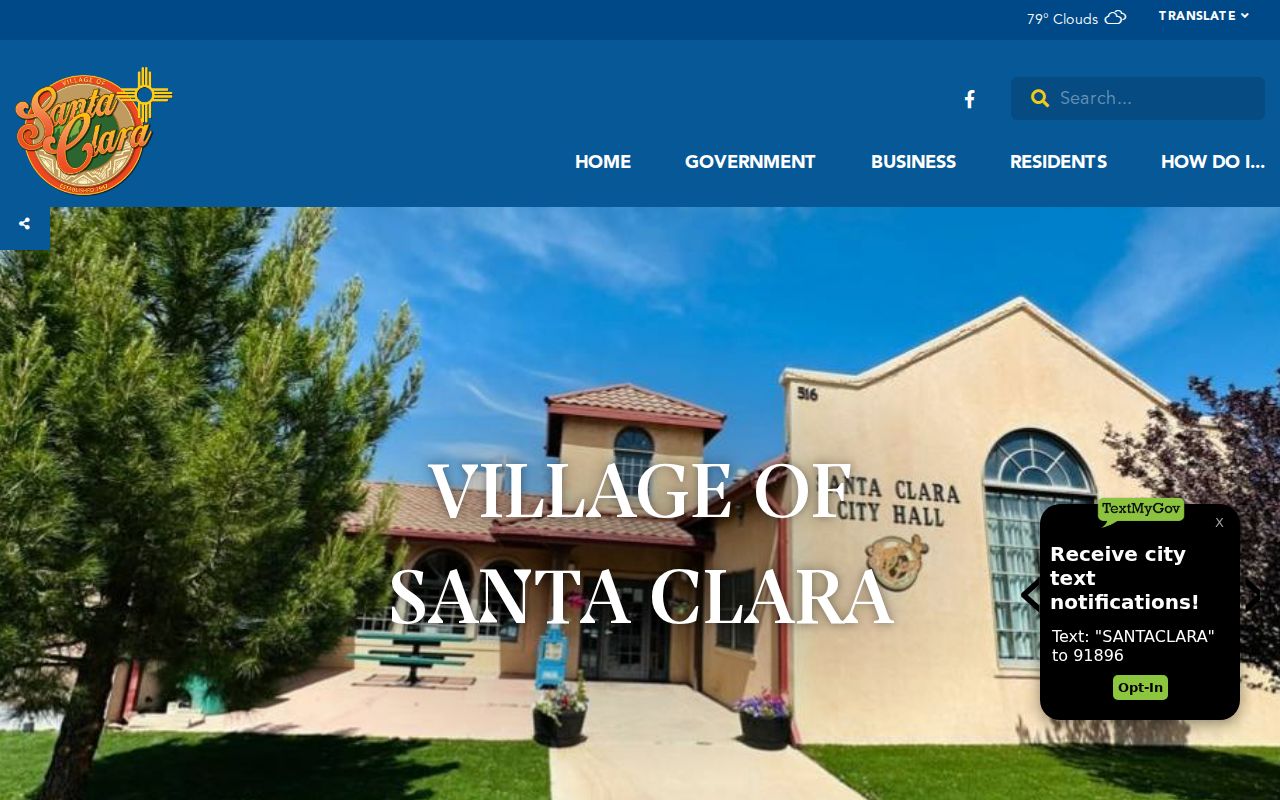 Santa Clara record check through the official village website