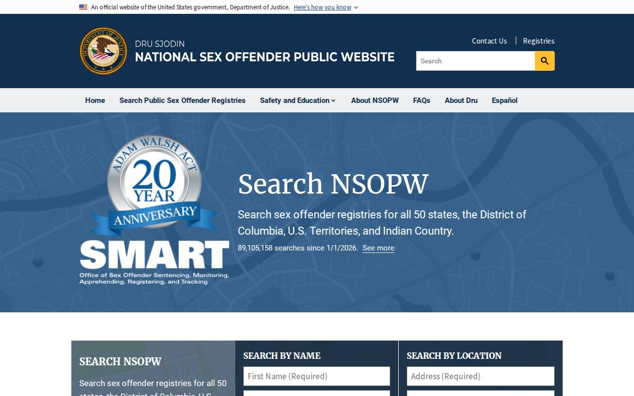 Grant County sex offender lookup through the national registry search